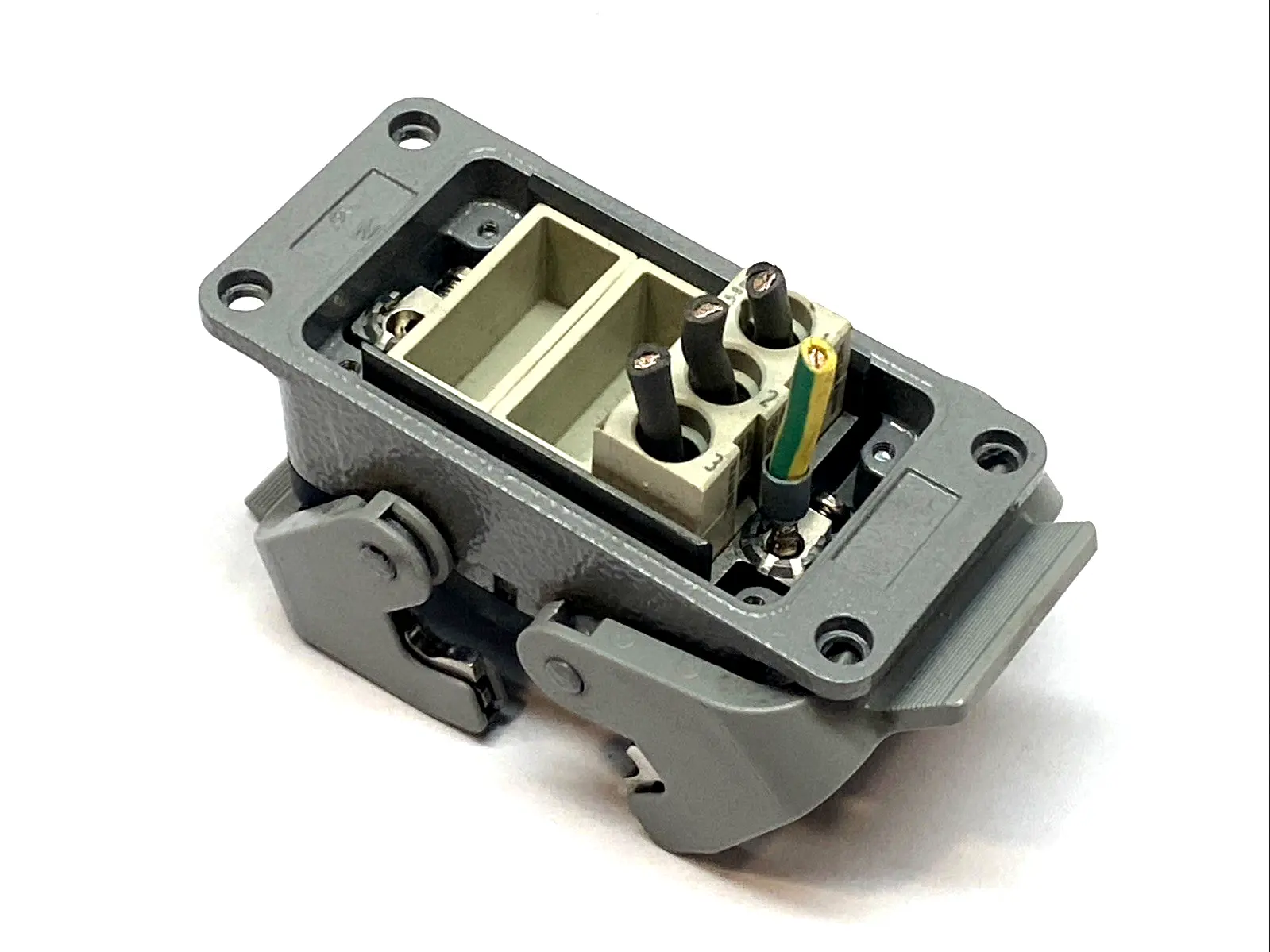 USED HARTING HAN B BULKHEAD HOUSING W/ 09 14 003 2601 A INSERT IP65 OEM