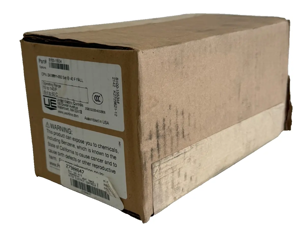 NEW SEALED UNITED ELECTRIC B100-15534 TEMPERATURE CONTROLLER 15to40 F B10015534