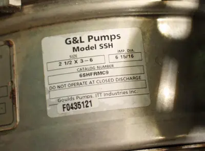 USED GOULD PUMPS SSH