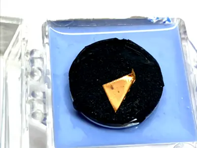 USED TED PELLA SEM GOLD ON CARBON TEST SPECIMEN HIGH RESOLUTION MOUNT F