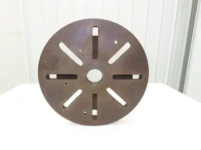 Slotted Lathe Drive Face Plate Cast Iron 	2-1/2-6 Direct Screw 16" OD 8 Slot