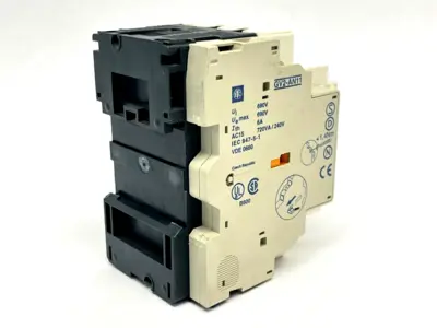 USED SCHNEIDER ELECTRIC, TELEMECANIQUE MANUAL STARTER 1.6-2.5A W/ GV2-AN11 AUXILIARY BLOCK