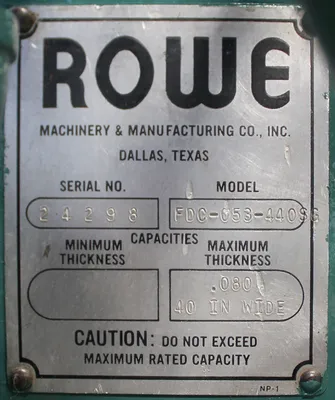 USED 1981 ROWE FDC-053-440SG