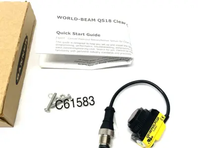USED BANNER ENGINEERING EXPERT SERIES CLEAR OBJECT SENSOR, ALL-PURPOSE, 3000MM RANGE