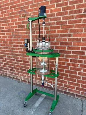 Used 2020 CHEMGLASS 30 LITER GLASS REACTOR W/ CHEMGLASS OVERHEAD 1/4 HP STIRRER Reactors | Equipment Lab #486660