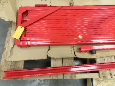 Acorn Wire Iron Works Security Folding Gate 7x7' Red Locking Heavy Duty No Key