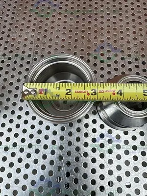 USED PICK HEATERS STAINLESS STEEL CHECK VALVE W/ 1.5" SANITARY FITTING