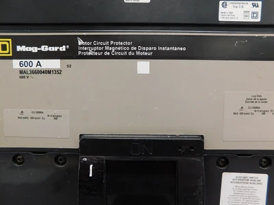 Used Square D MAL3660040M1352 Circuit Breakers Ohio US | Equipment Recovery Corp. #1331089