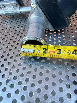 USED 2- ITT PURE FLO RA25MAX DIAPHRAGM VALVE W/ 1 1/2" TO 3/4" SANITARY FITTING