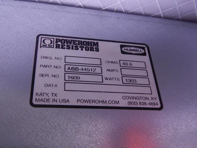 Used POWEROHM RESISTORS _UNKNOWN_ Resistors | OCO Industrial #1612490