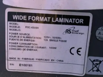 Used ROYAL SOVEREIGN Q RSC6500H Laminators Ohio US | HGR 24 #1280442