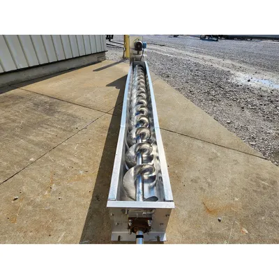 Used 12" Dia. X 15'L Stainless Steel Screw Auger Conveyor