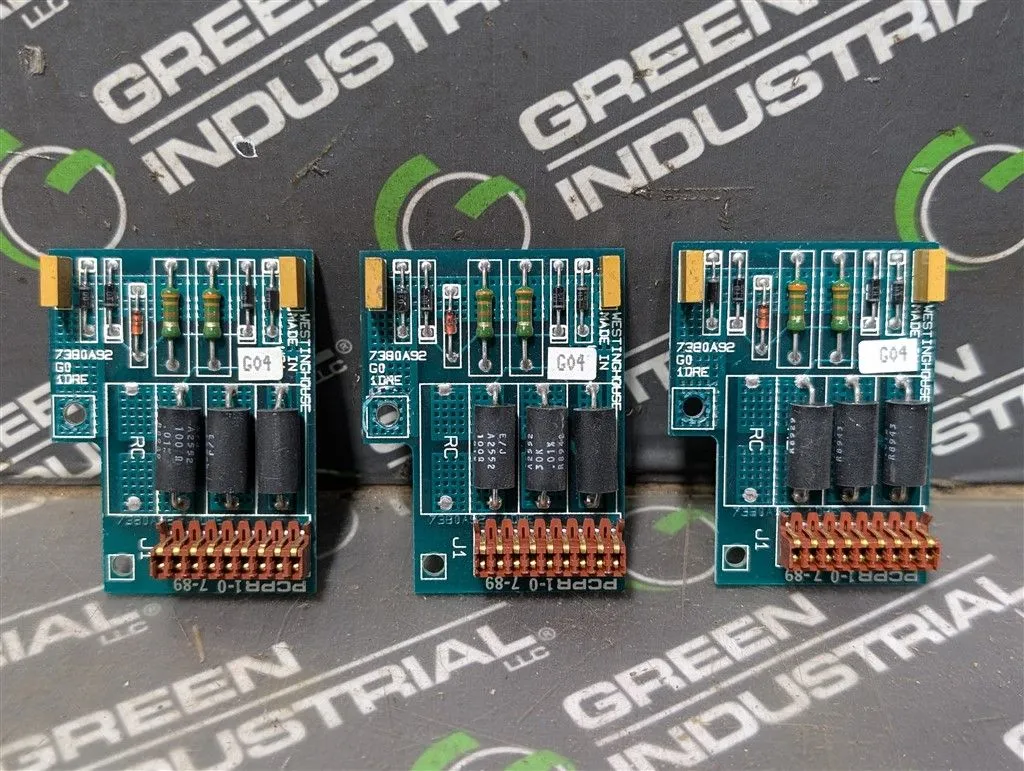 Lot of 3 Westinghouse 7380A92G01DRE I/O Module Option Board PCPR1-0 Used