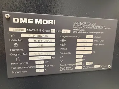 2019 DMG MORI NLX-1500SY/500 CNC LATHE WITH 5-AXIS OR MORE | Machinery Resources International (5)