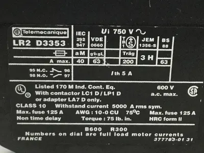 USED TELEMECANIQUE LR2D3353