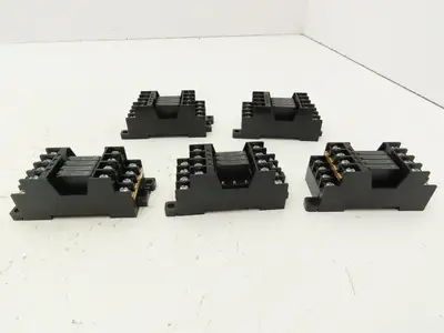 Automation Direct RS4N-DE Fuji Socket Mount 4 Card Relay 24VDC 5A Lot of 5