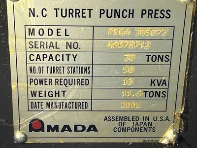 2001 AMADA PEGA 357 Turret Press | Levy Recovery Group (23)