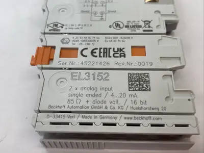 USED BECKHOFF ETHERCAT 2‑CHANNEL ANALOG INPUT TERMINAL, 16-BIT, 4-20MA
