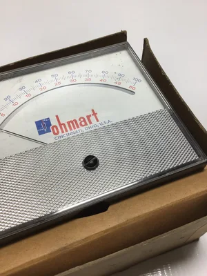 Ohmart Panel Meter 0-50/0-100