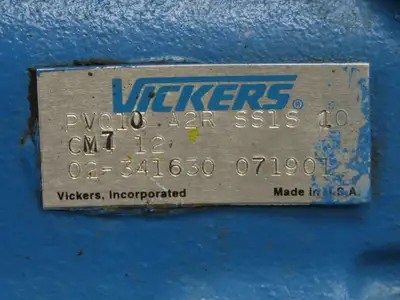 Vickers PVQ10 Hydraulic Power Unit 30 Gal 5 GPM 3000 PSI 2Hp 460V w/Oil Cooler