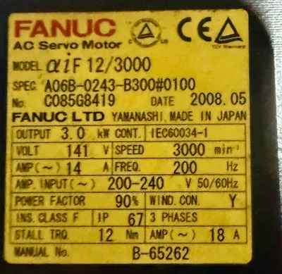 FANUC A06B-0243-B300#0100 Servo Motors | Great American Equipment Company (2)