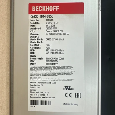 New | in-Stock Beckhoff C6930-1044-0050 PLC Processors Indiana US | J&J Industrial Supply #1275491