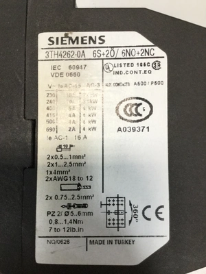 Used SIEMENS 3TH4262-0A PLC Contactors | Ideal Machinery #619937