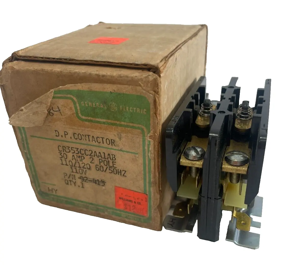 NEW GENERAL ELECTRIC CR353CC2AA1AB CONTACTOR 30AMP 2 POLE