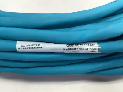New | in-Stock AlphaWire Ethernet Network Cable M12 4-Pin to RJ45 Straight Cable & Wire Michigan US | Maverick Industrial Sales #1391150