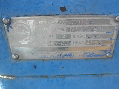 USED SULZER BINGHAM 8X10X13B MSD