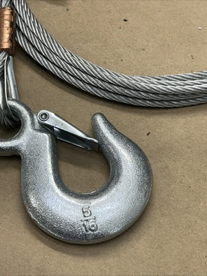 (3) Steel Wire Winch Hoist 18’Galvanized Cable W/5/16 Hook Fast Shipping!