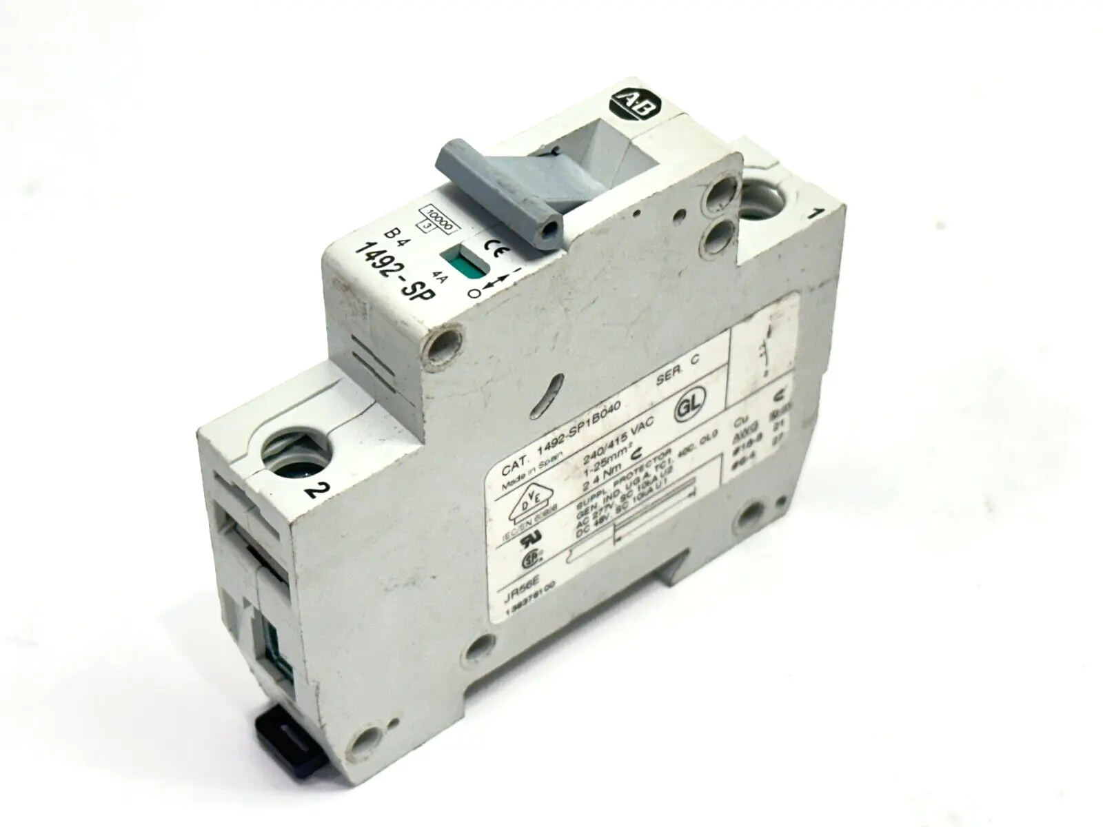 1492-SP1B040 | Allen Bradley  Ser C Circuit Breaker 4A 240/415 VAC - Used
