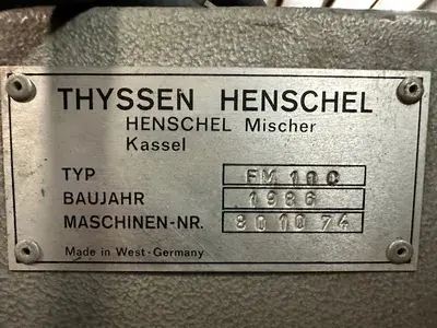 HENSCHEL FM 10C Resin Handling, High Intensity Mixer | Mark One Machinery (8)