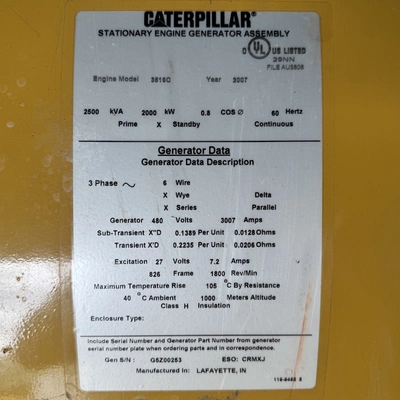 USED 2007 CATERPILLAR 3516C