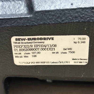 NEW SEW-EURODRIVE PSKF221/R EPH04/1308