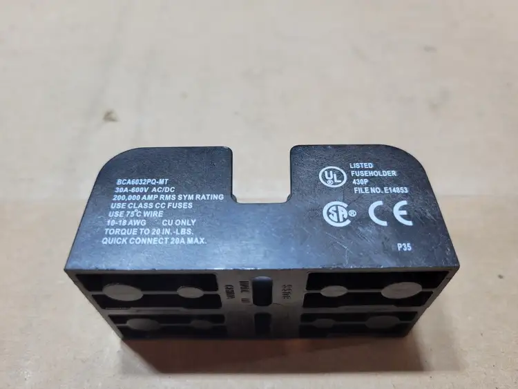 Used COOPER BUSSMANN BCA6032PQ-MT Fuse Accessories British Columbia CA | Lenmark #1489018