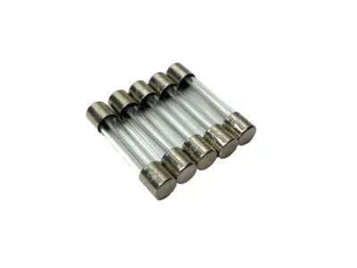 USED BUSSMANN TIME-DELAY GLASS TUBE FUSE 0.5A LOT OF 5
