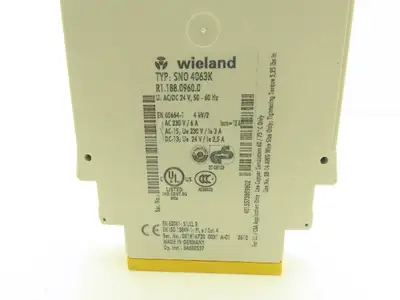 Wieland R1.188.0960.0 SNO 4063K Contact Expansion Safety Relay 24vDC
