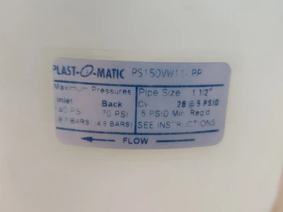 NEW Plast-O-Matic PS150VW11-PP