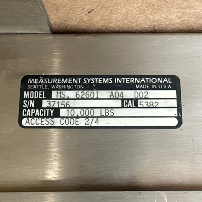 USED MSI / Trans Weigh MSI6260IA04D02