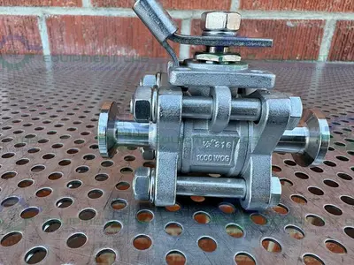 Unbranded  Stainless Steel Ball Valve w/ 1/2" Sanitary Fitting