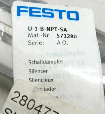 NEW FESTO U-1-B-NPT-SA SILENCER 571280 U1BNPTSA