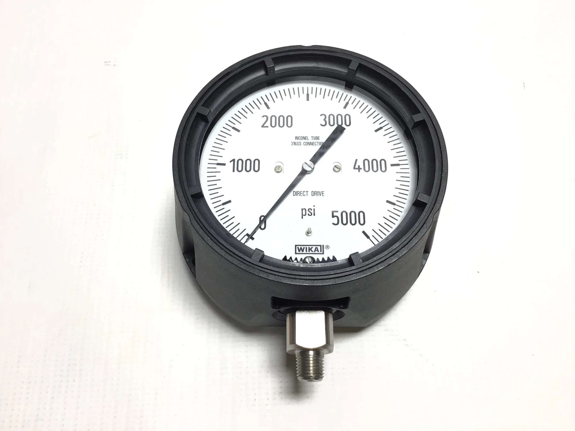 Wika 50302582 Pressure Gauge 1/4″ NPT LM 0-5000 PSI Type 232.34DD 4.5″