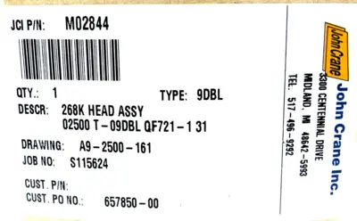 NEW JOHN CRANE M028-44 268K ROTARY HEAD ASSY M02844