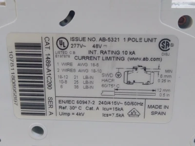 USED Allen-Bradley 1489-A1C060
