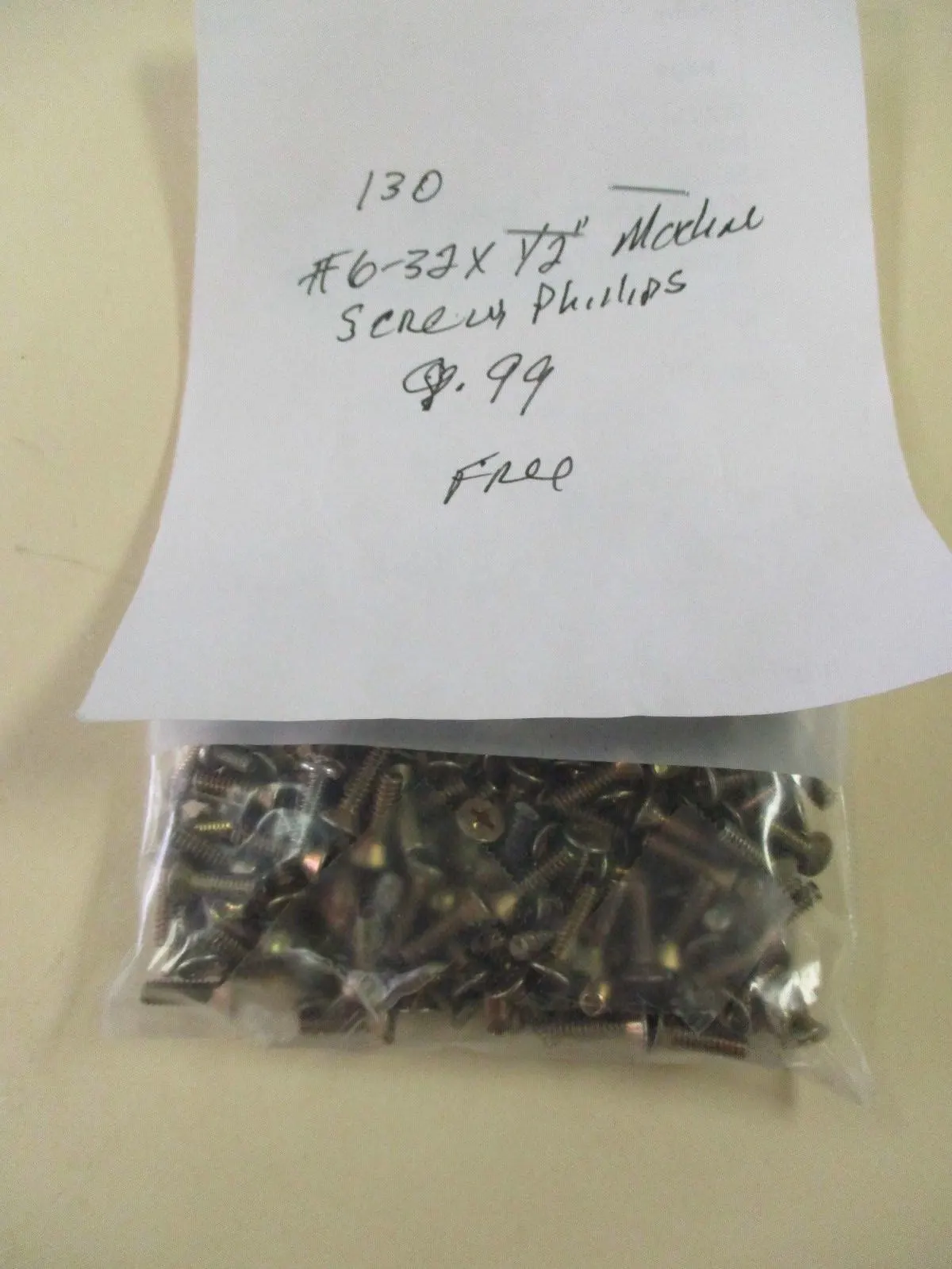 New #6-32X1/2" New Machine Phillip Screws (QTY 130)