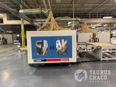 Used 2019 E-CHAIN ECT-48S ANGULAR DOUBLE END-TENONER LINE Woodworking Tenoners Ontario CA | Taurus Craco Machinery Inc #1314188
