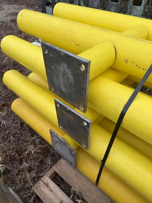 (20) 6' LONG x 36" HIGH IDEAL SHIELD TWO LINE PLASTIC COATED HEAVY DUTY GAURDRAIL BARRIER: YOBRO #24874