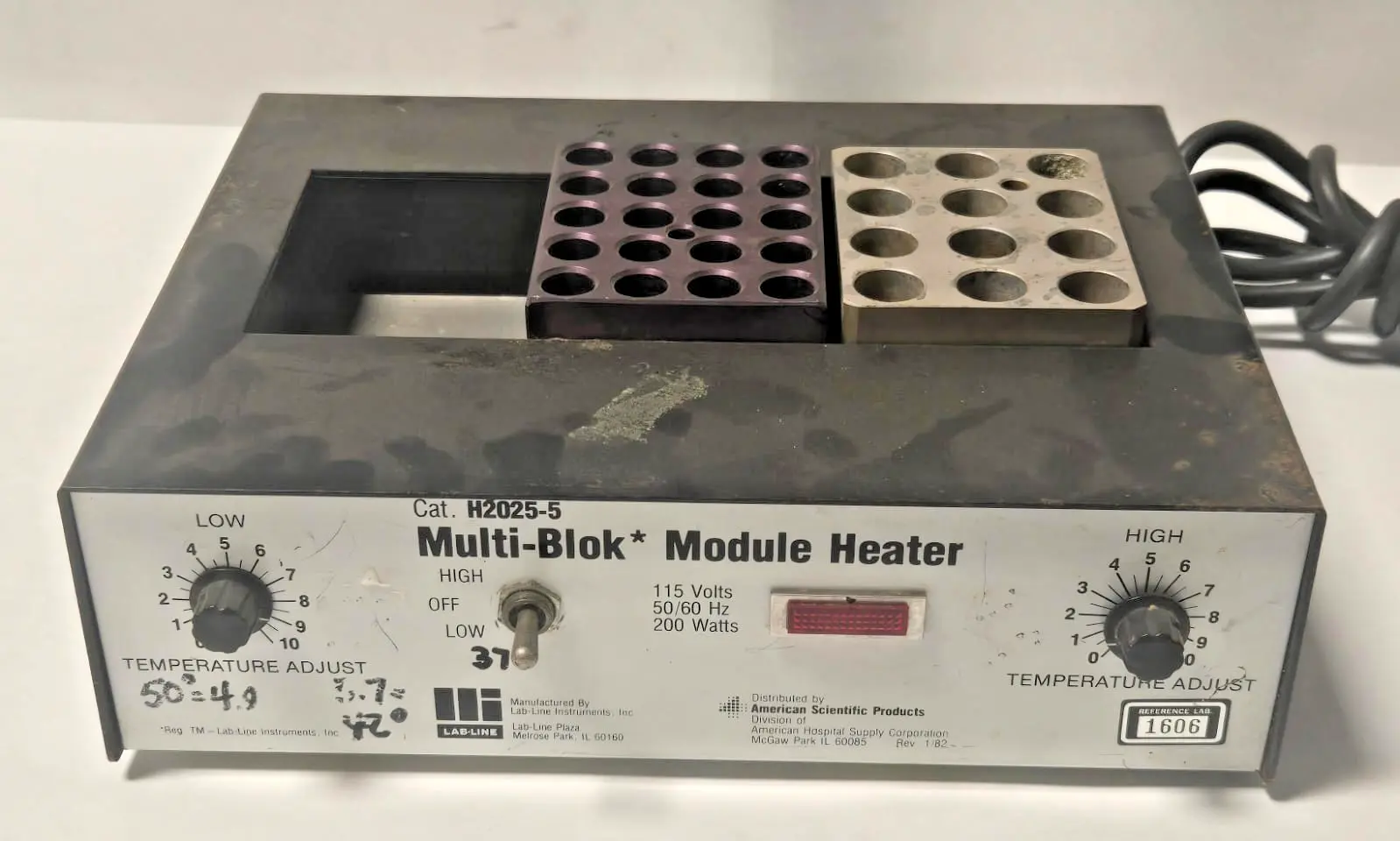 Lab-Line Instruments H2025-5 Temp-Blok Module Heater Scientific Products
