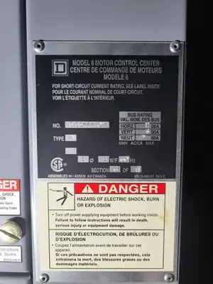 USED SQUARE D MODEL 6